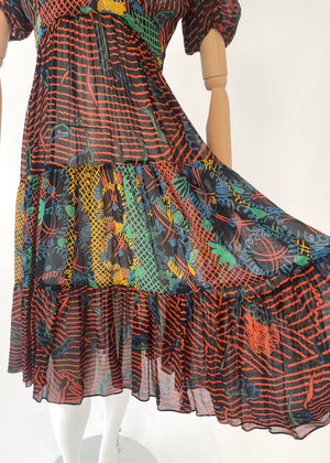 1970s Ossie Clark Celia Birtwell Dress