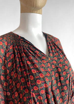 Vintage 1970s Treacy Lowe Silk Dress from India