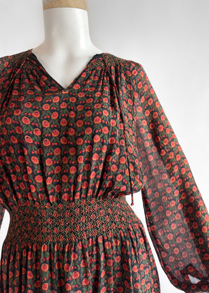 Vintage 1970s Treacy Lowe Silk Dress from India