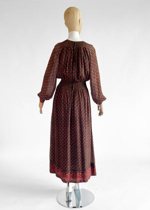 Vintage 1970s Treacy Lowe Silk Dress from India