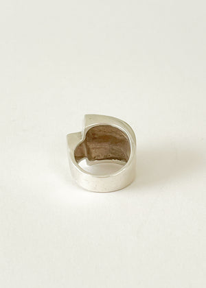 Vintage Silver Modernist Ring