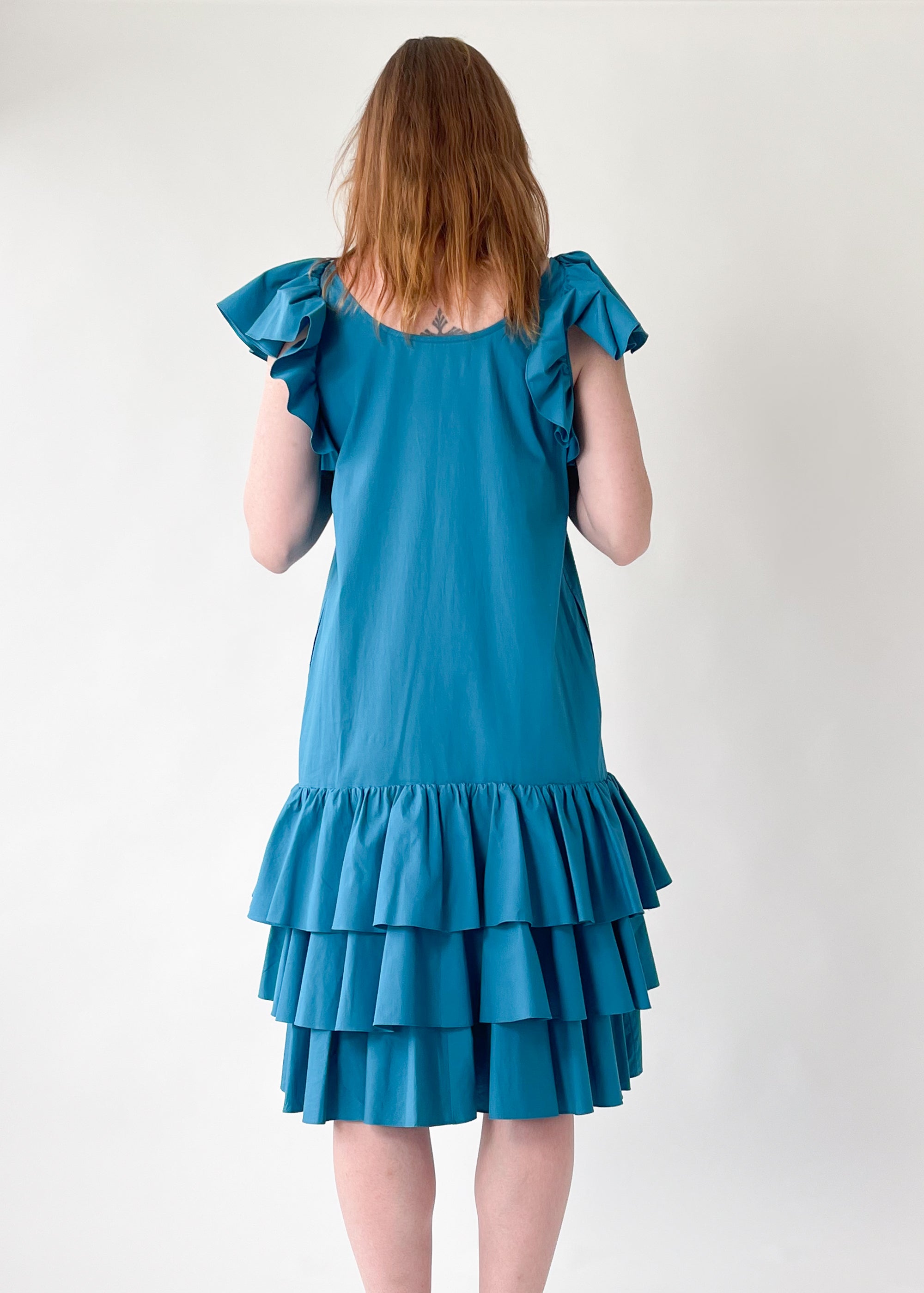 Vintage 1970s Yves Saint Laurent Summer Ruffle Dress