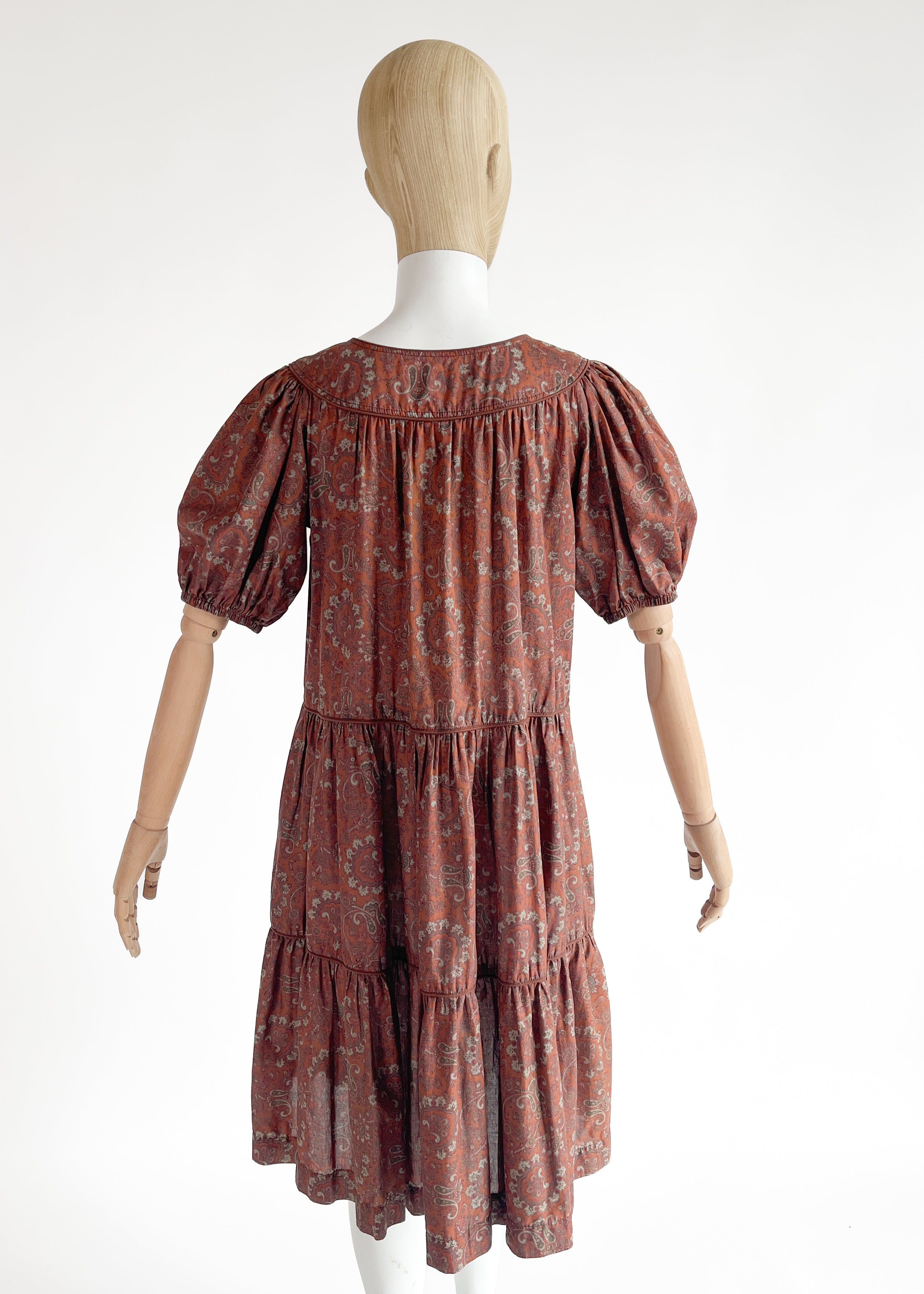 Vintage 1970s Yves Saint Laurent Cotton Dress