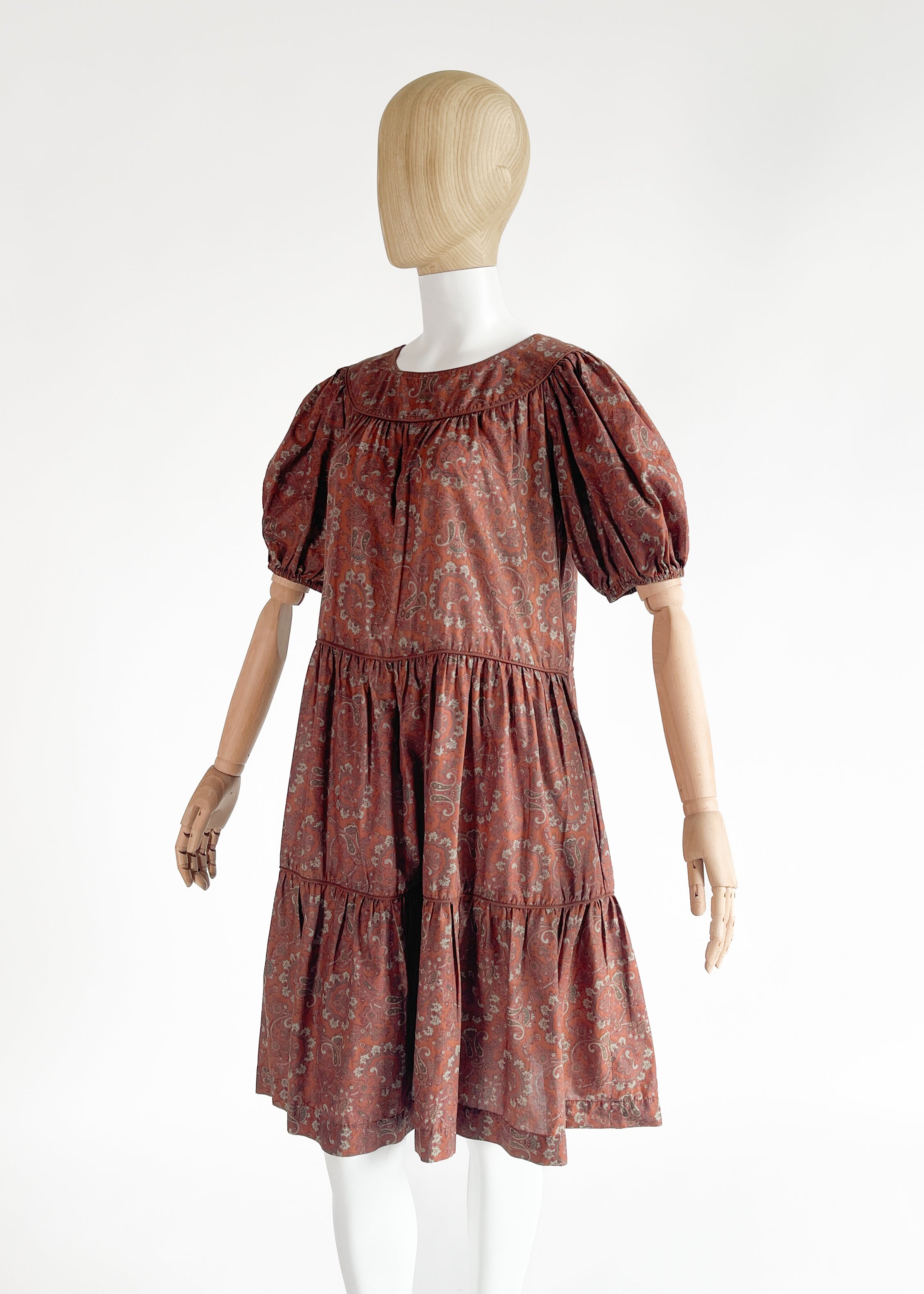 Vintage 1970s Yves Saint Laurent Cotton Dress