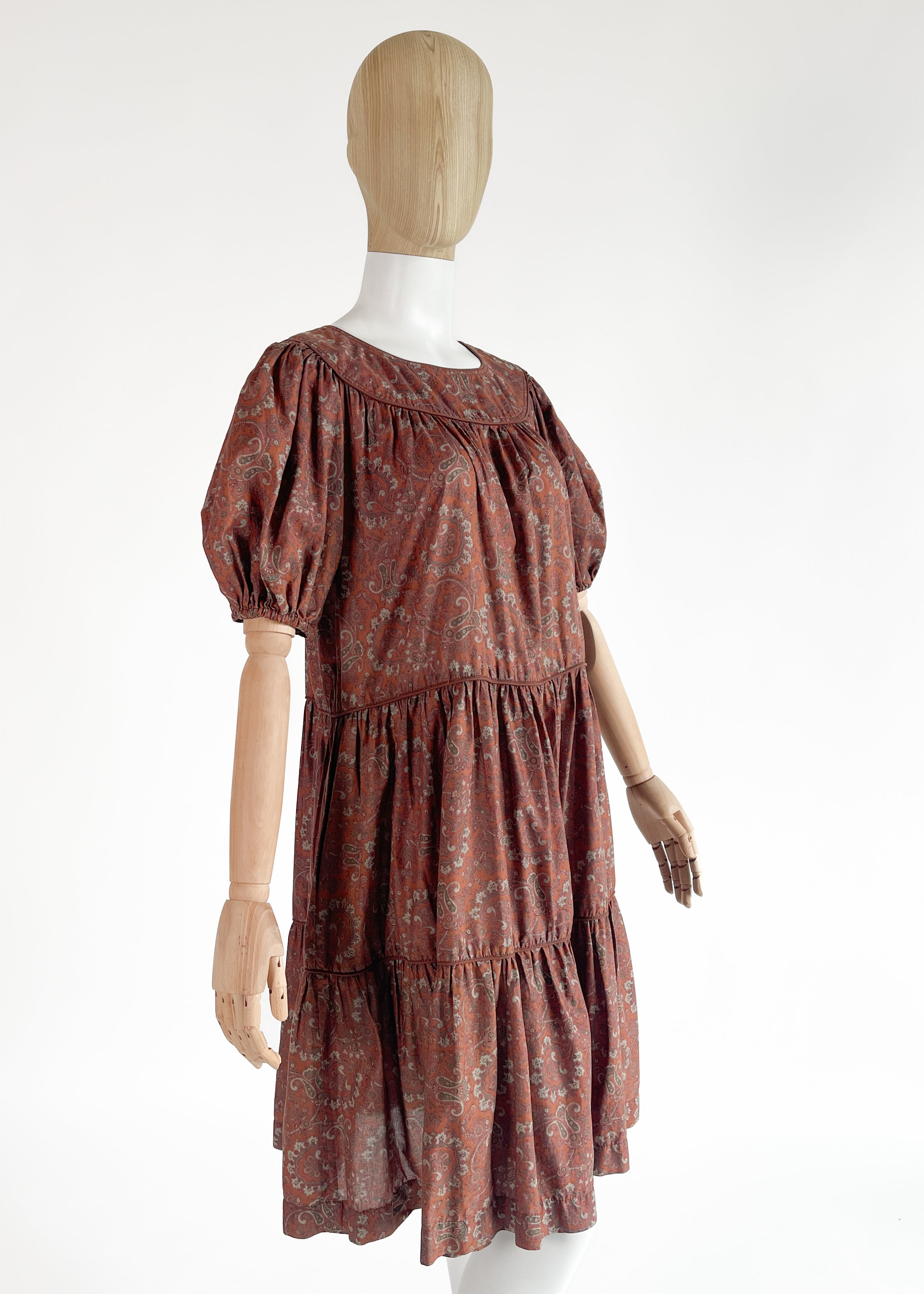 Vintage 1970s Yves Saint Laurent Cotton Dress