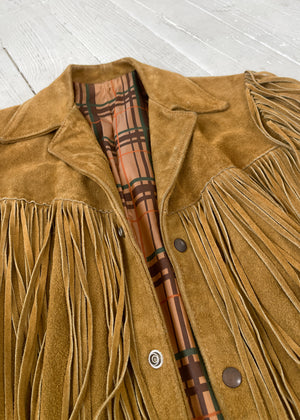 Vintage 1970s Suede Fringe Jacket