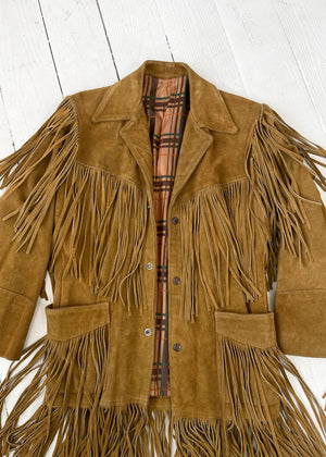 Vintage 1970s Suede Fringe Jacket