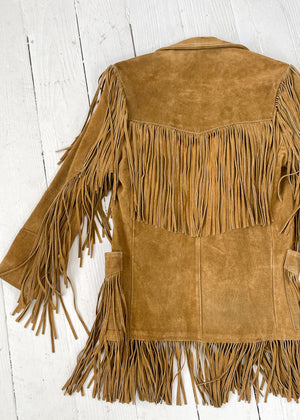 Vintage 1970s Suede Fringe Jacket