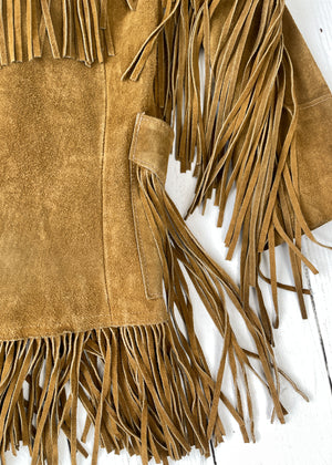 Vintage 1970s Suede Fringe Jacket