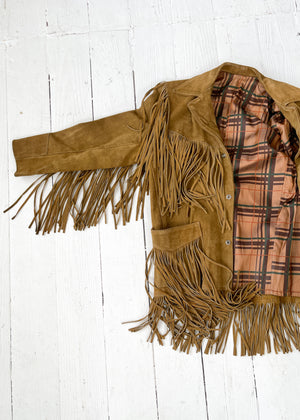 Vintage 1970s Suede Fringe Jacket