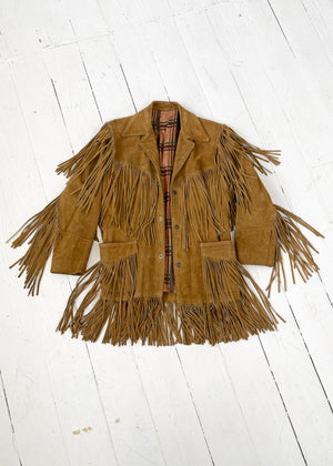 Vintage 1970s Suede Fringe Jacket