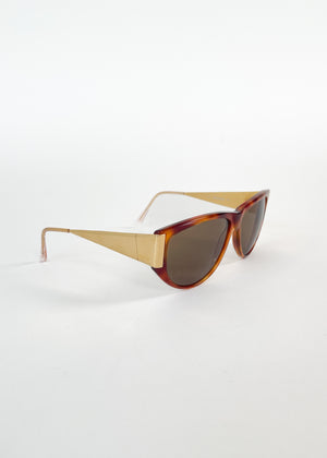 Vintage Gucci Tortoiseshell and Gold Sunglasses