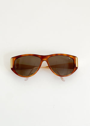 Vintage Gucci Tortoiseshell and Gold Sunglasses