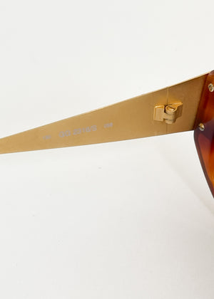 Vintage Gucci Tortoiseshell and Gold Sunglasses