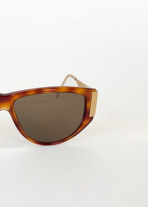 Vintage Gucci Tortoiseshell and Gold Sunglasses