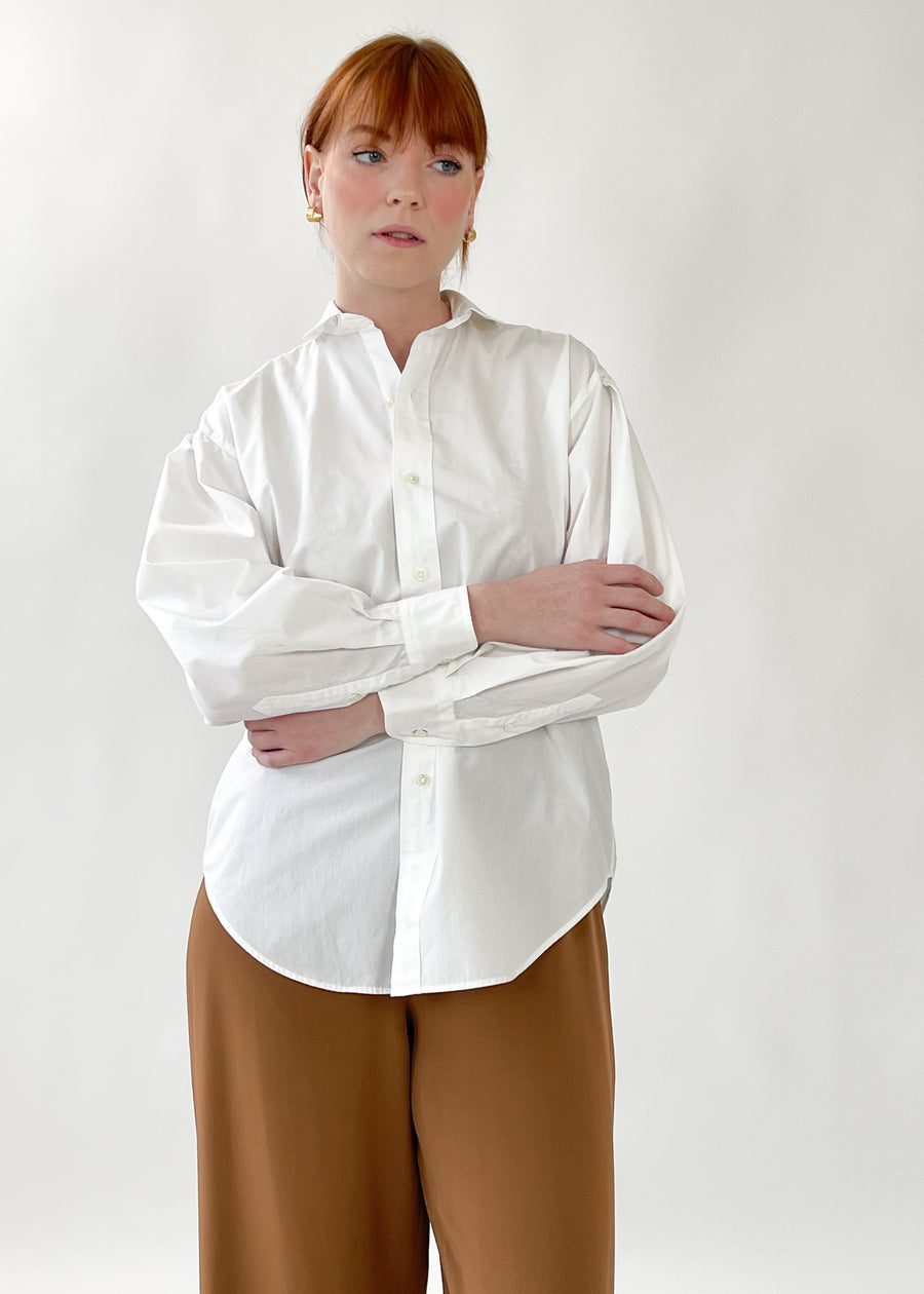 Vintage 1980s Ralph Lauren White Button Down Shirt