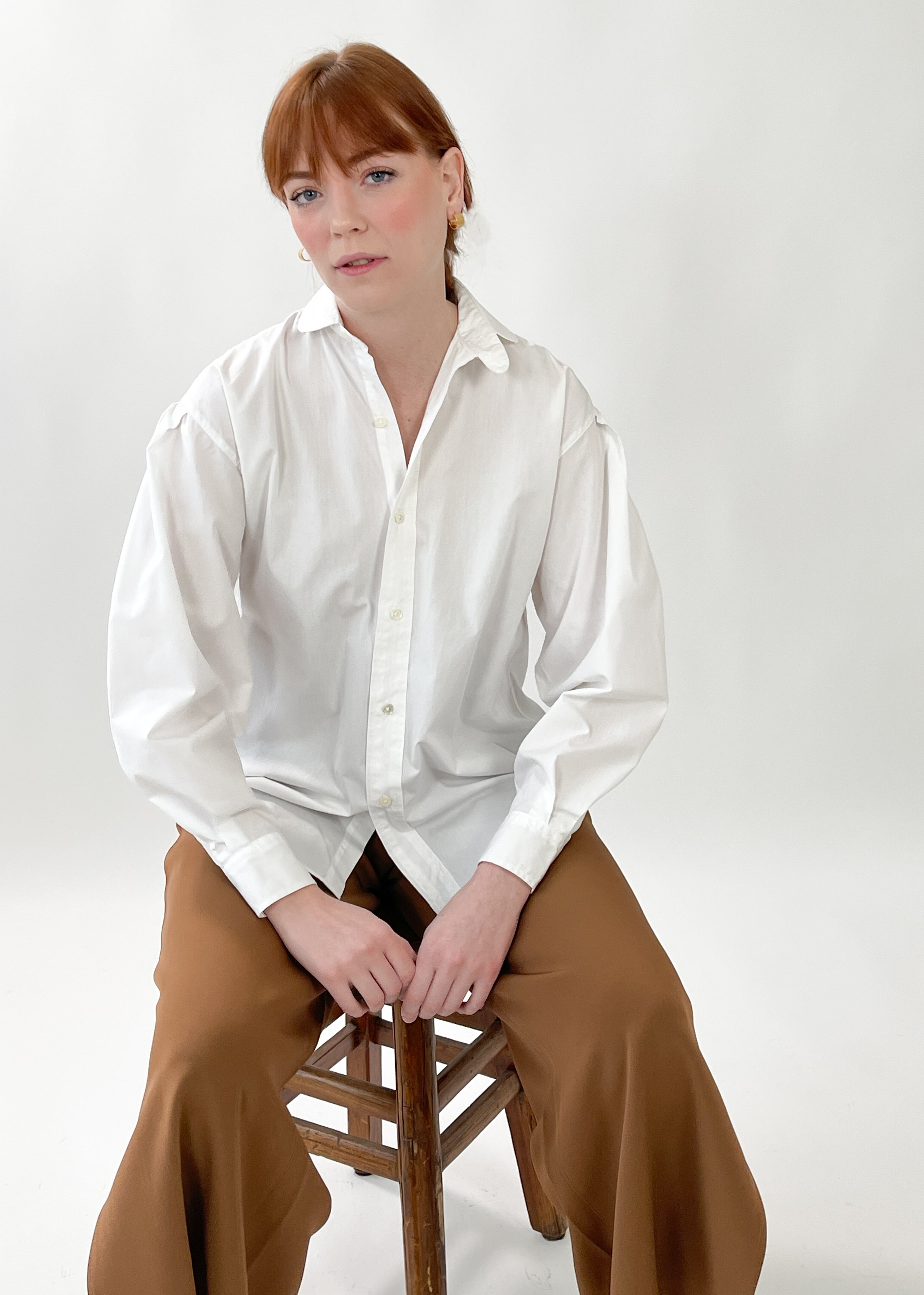 Vintage 1980s Ralph Lauren White Button Down Shirt