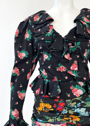 Vintage 1980s Ungaro Floral Dress