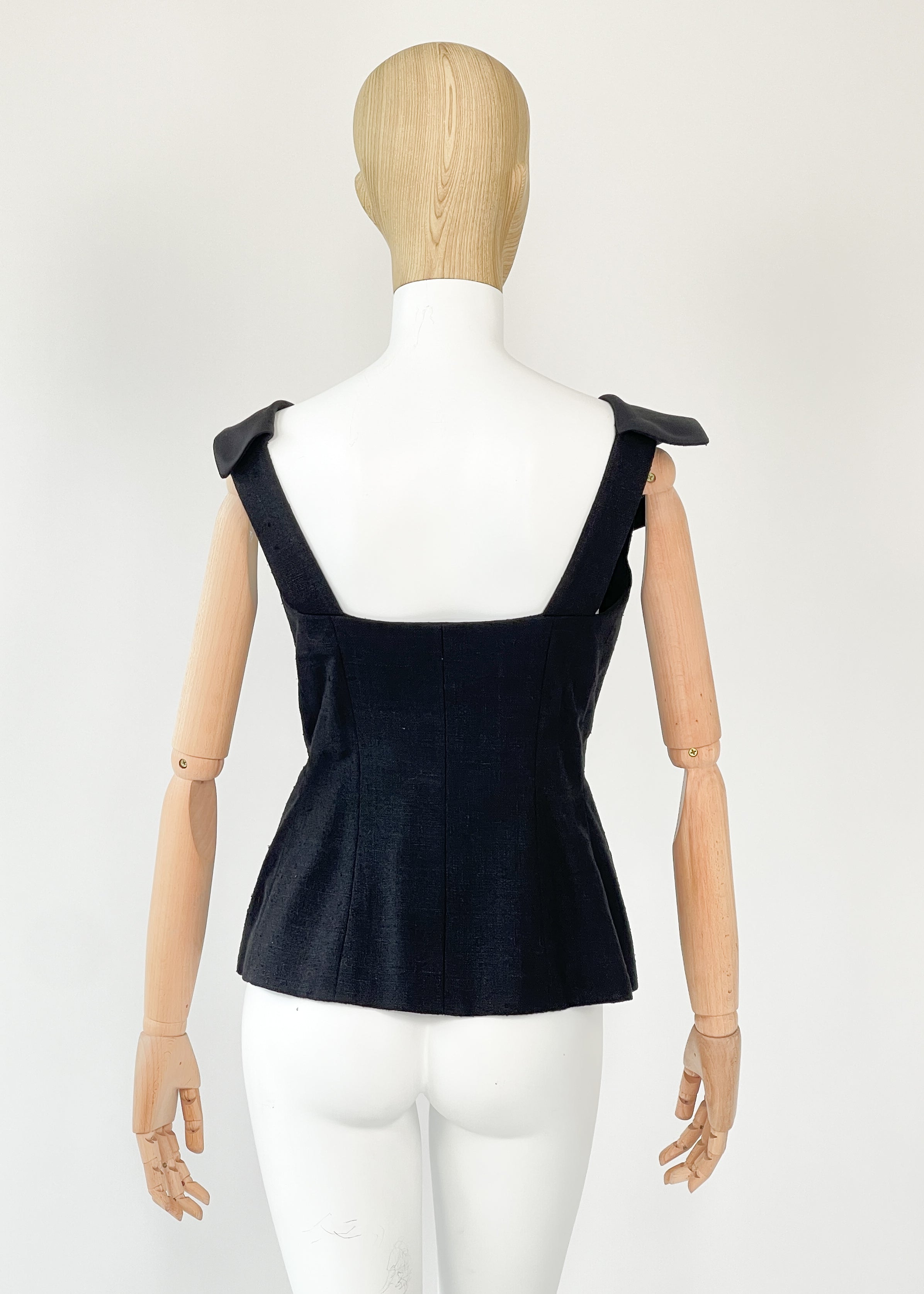 Vintage Yves Saint Laurent Silk Tuxedo Top