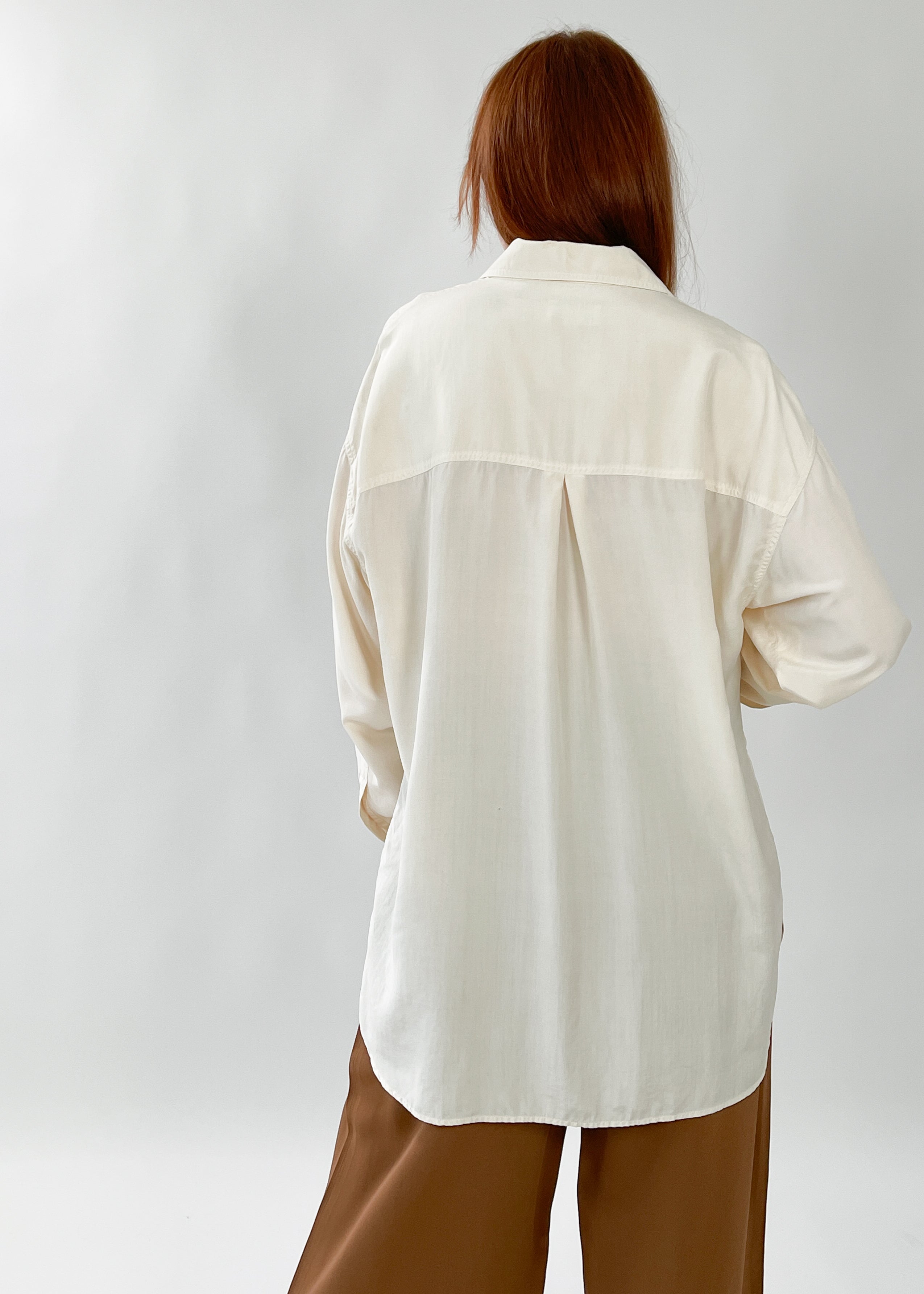 Vintage 1990s Oversized Silk Shirt