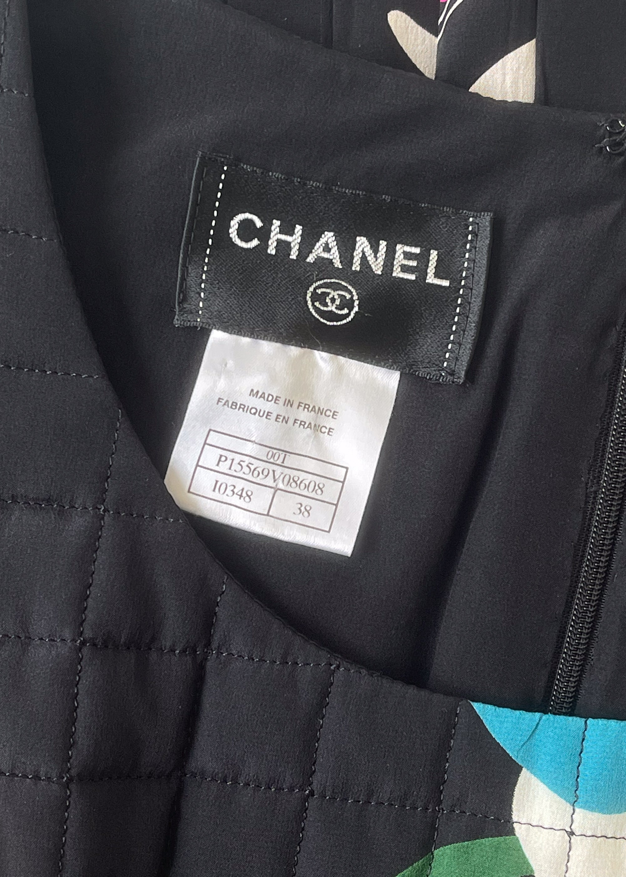 Vintage Chanel Silk Print Dress S/S 2000