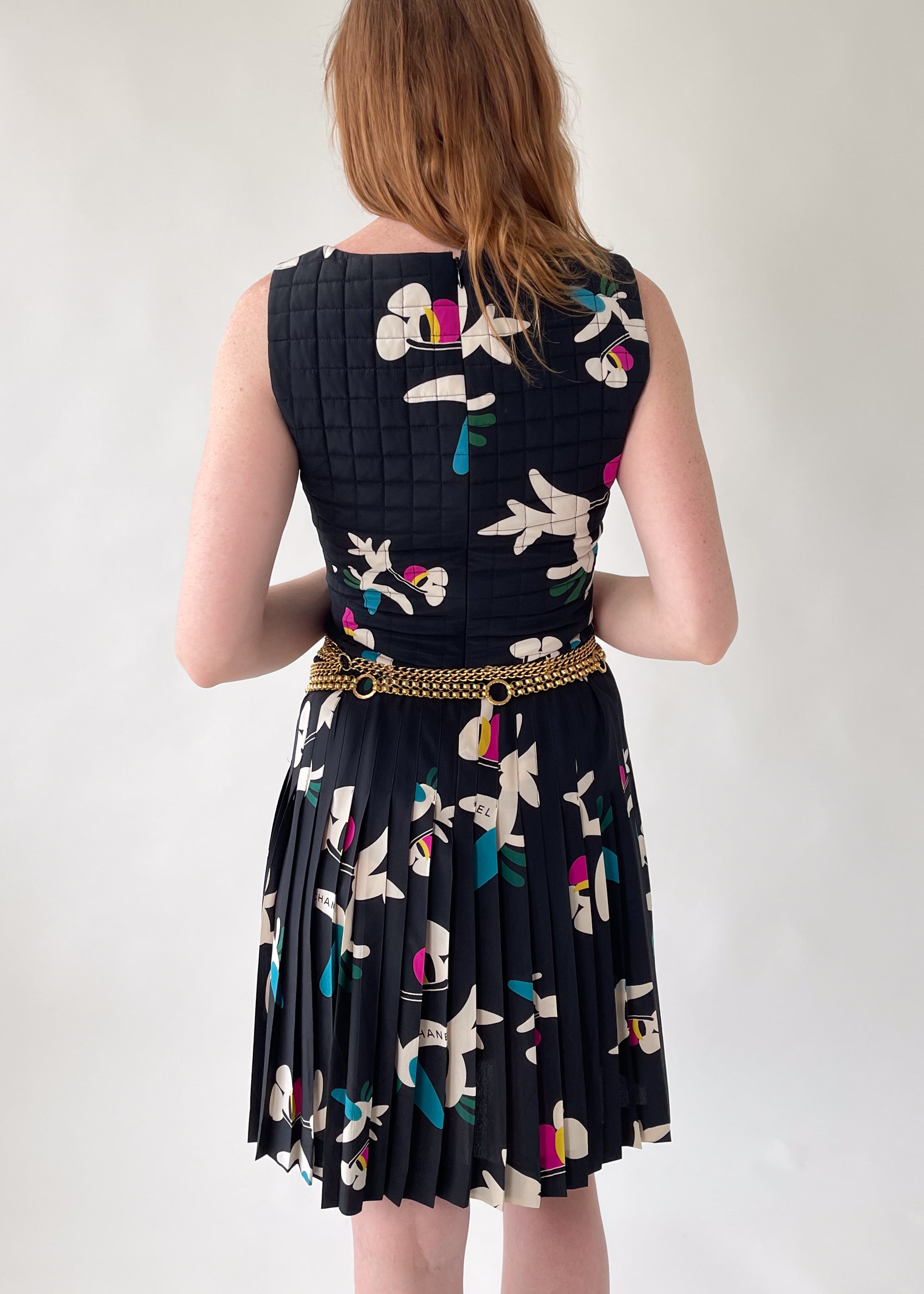 Vintage Chanel Silk Print Dress S/S 2000