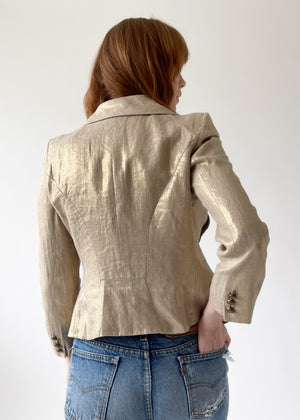 Vintage Alexander McQueen Gold Military Style Jacket