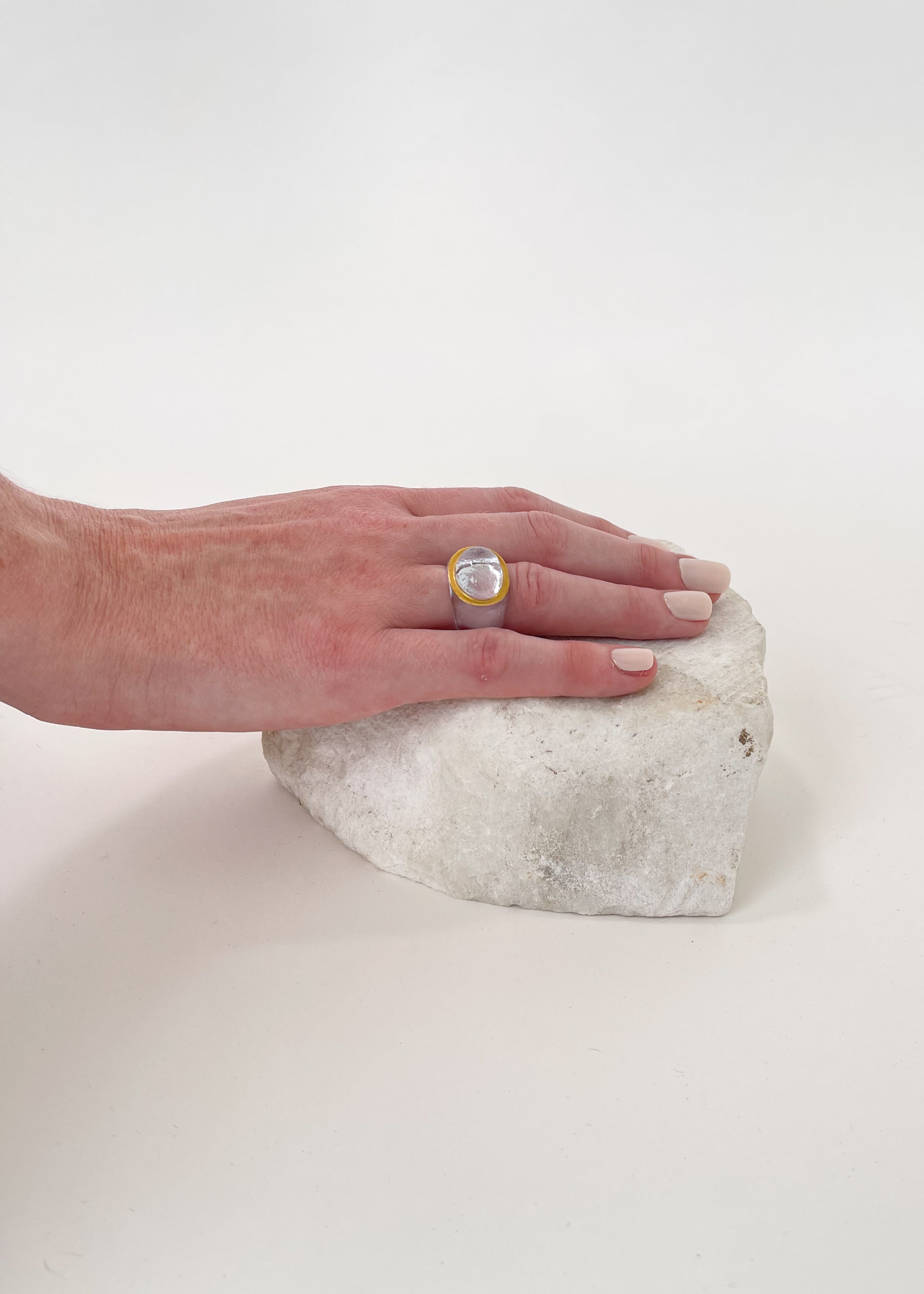 Vintage Baccarat Crystal Ring