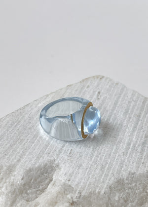 Vintage Baccarat Crystal Ring
