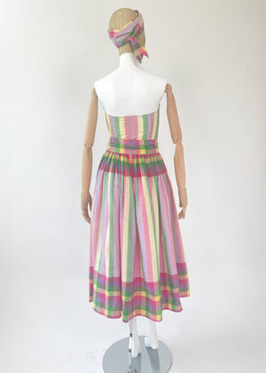Vintage Chantal Thomass Bustier and Skirt Dress Set