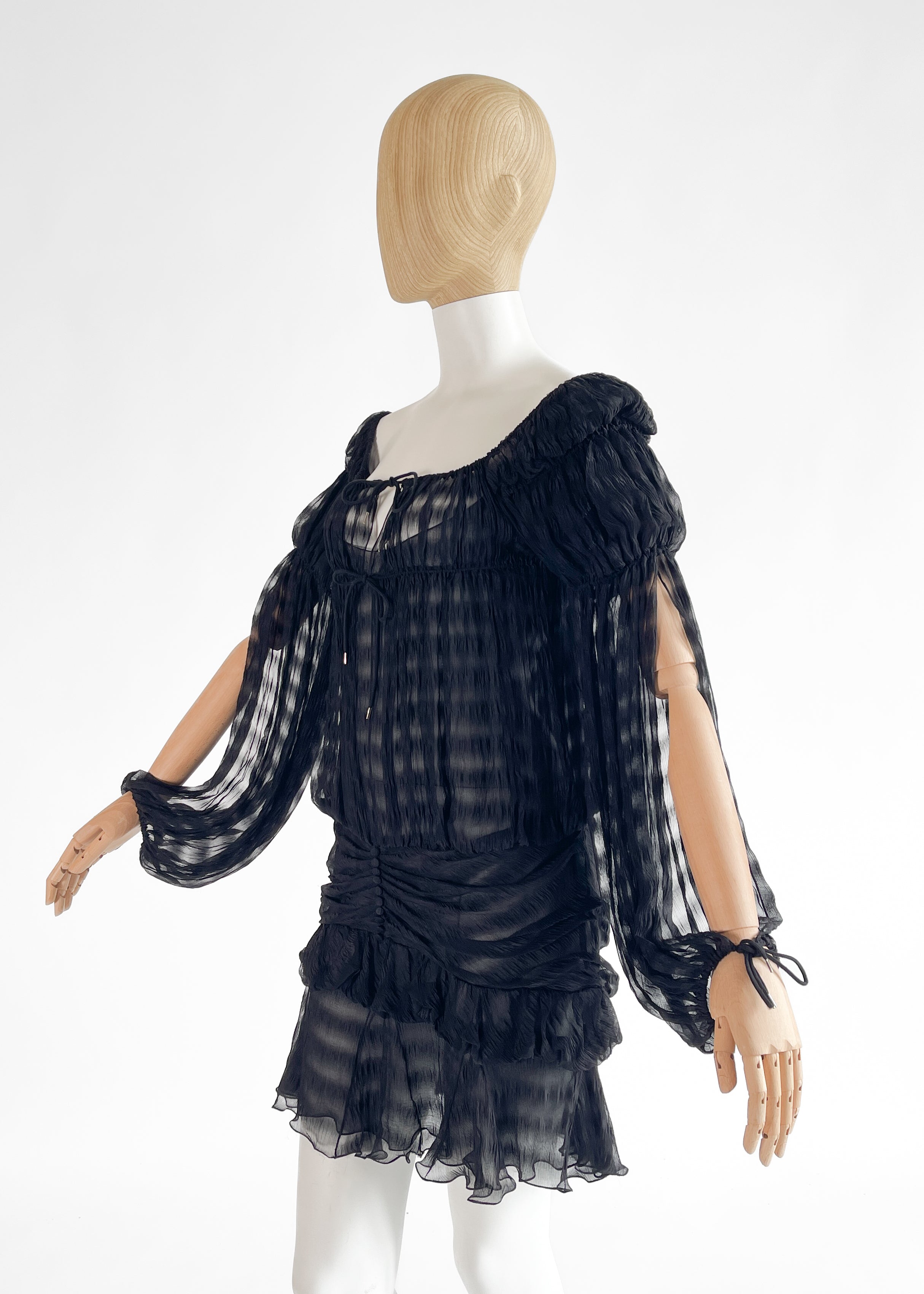 Vintage Christian Dior by Galliano Silk Chiffon Mini Dress