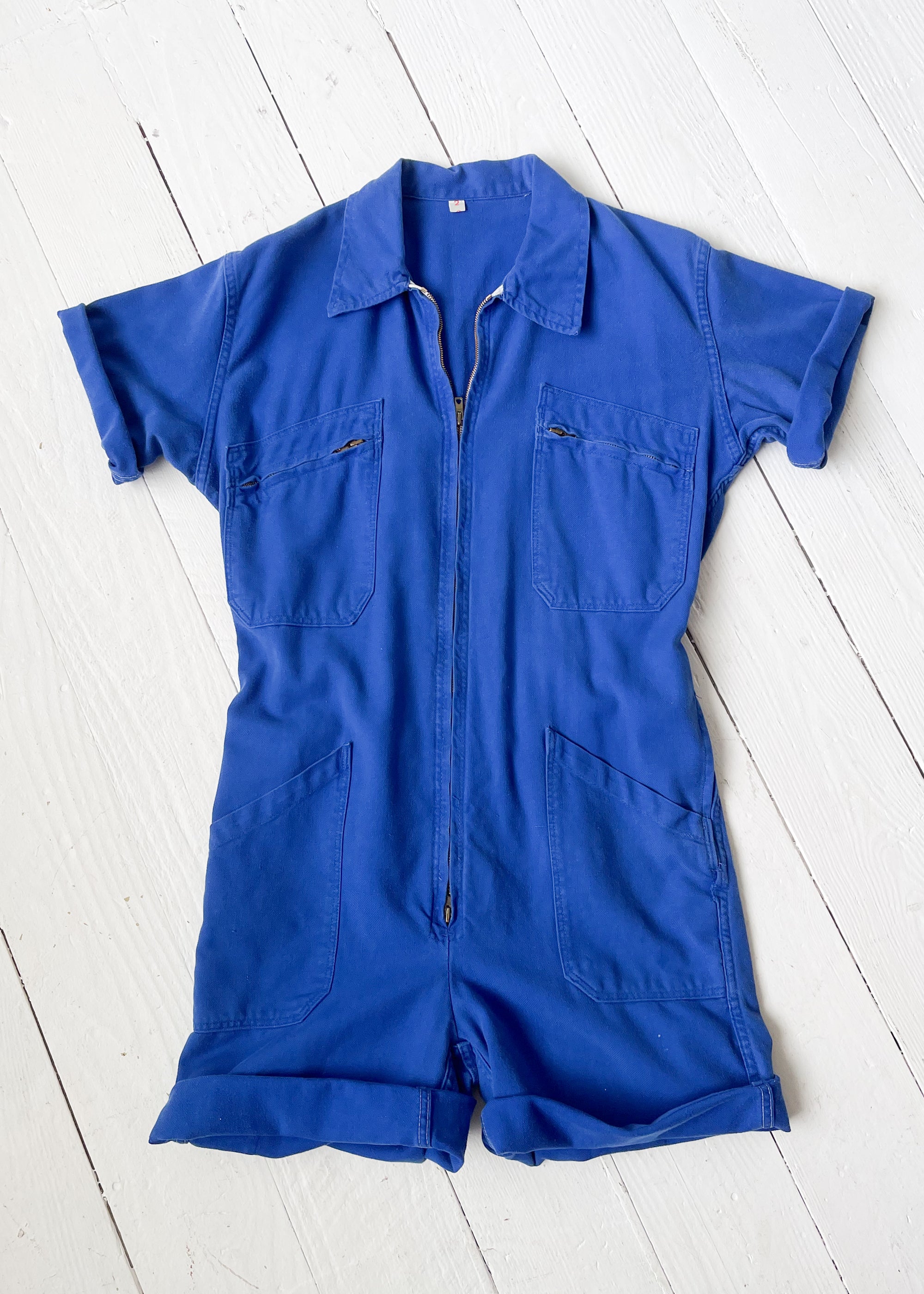 Vintage European Workwear Jumpsuit Shorts