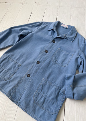 Vintage European Light Blue Workwear Jacket