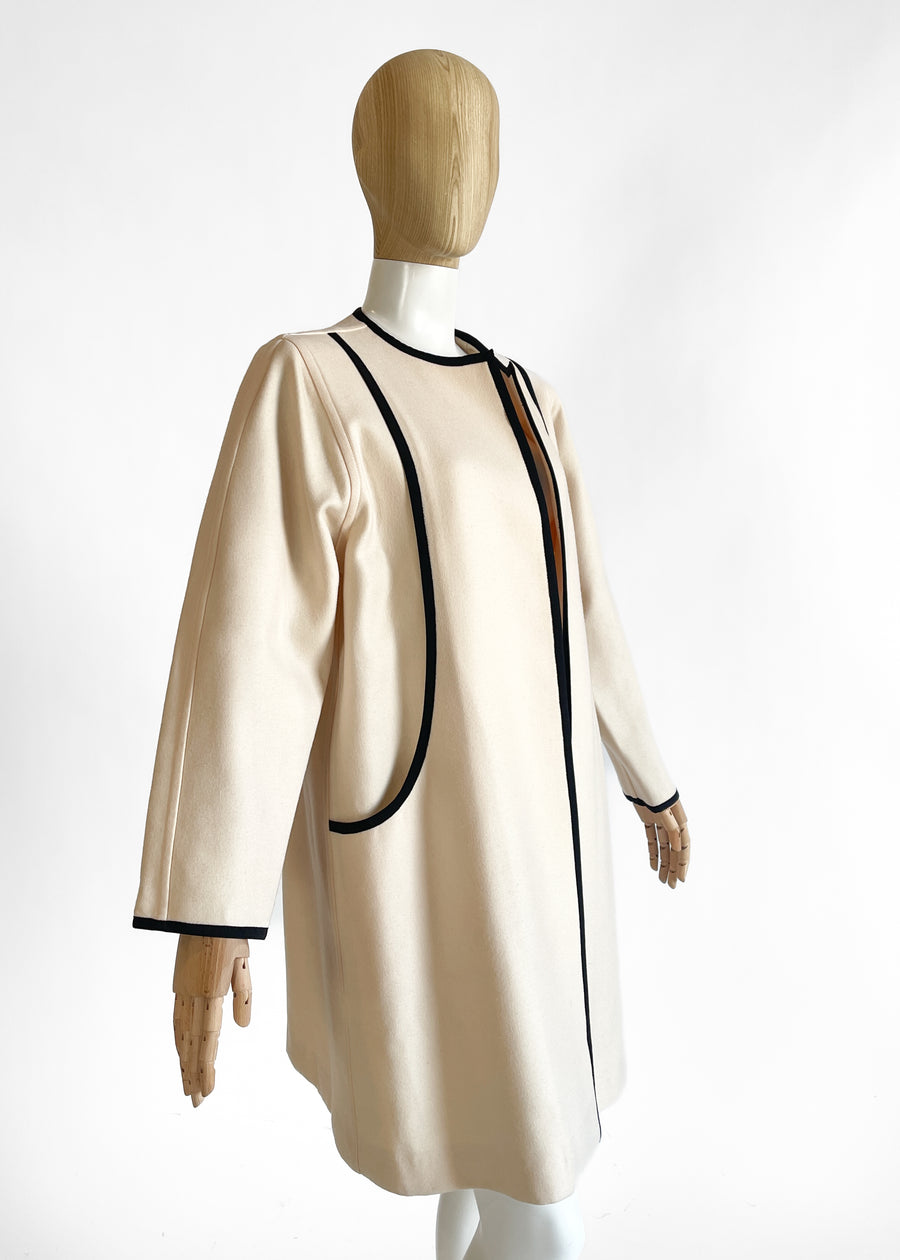 Vintage Givenchy Winter White Wool Coat