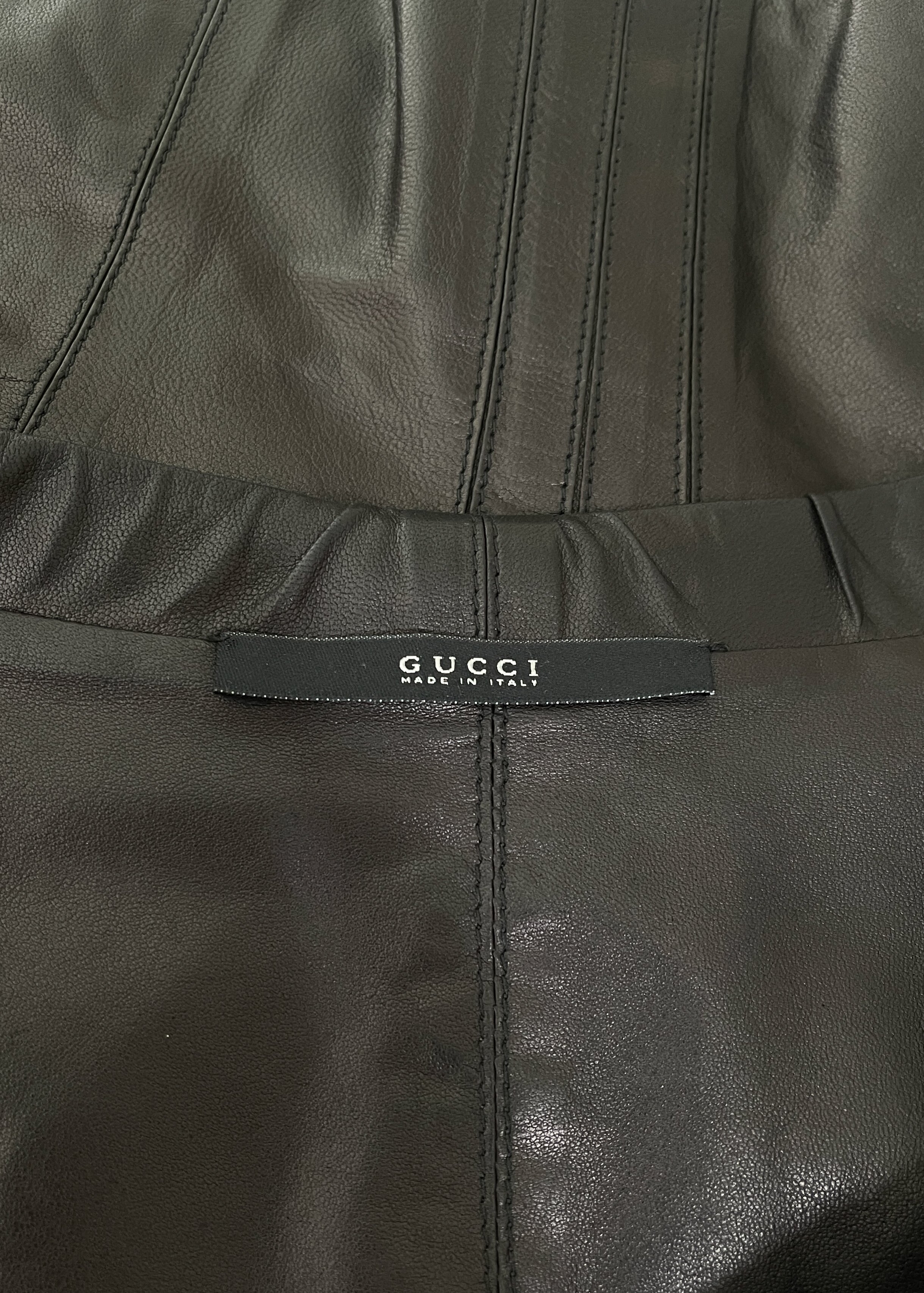 Vintage Gucci Tom Ford Leather Jacket Spring 2003