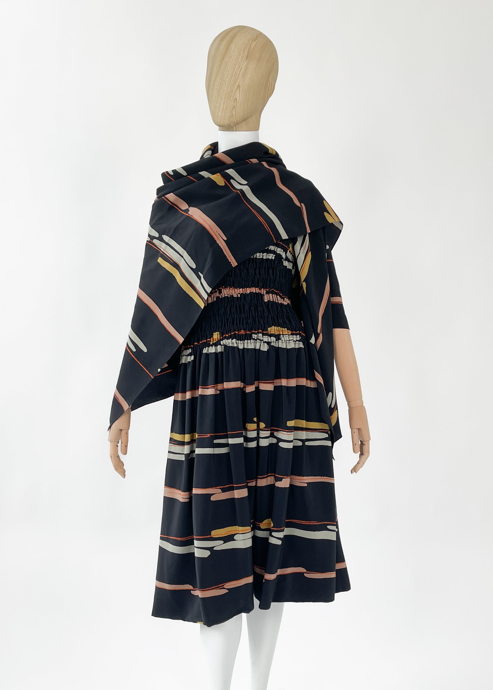 Vintage 1980 Halston Silk Strapless Dress