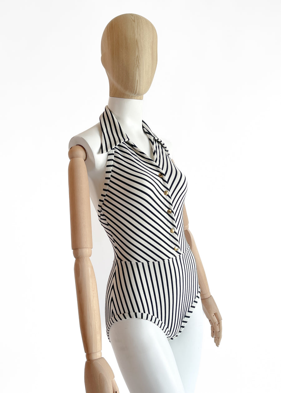 Vintage Hermès Striped Bathing Suit