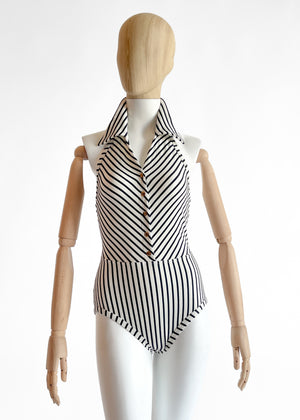 Vintage Hermès Striped Bathing Suit