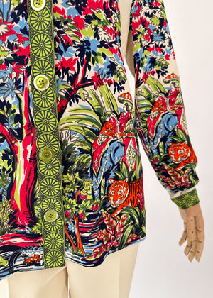 Vintage Moschino 1997 Tropical Print Pant Suit