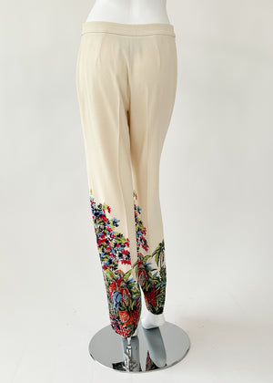 Vintage Moschino 1997 Tropical Print Pant Suit