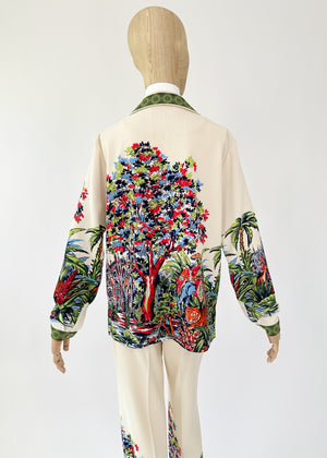 Vintage Moschino 1997 Tropical Print Pant Suit