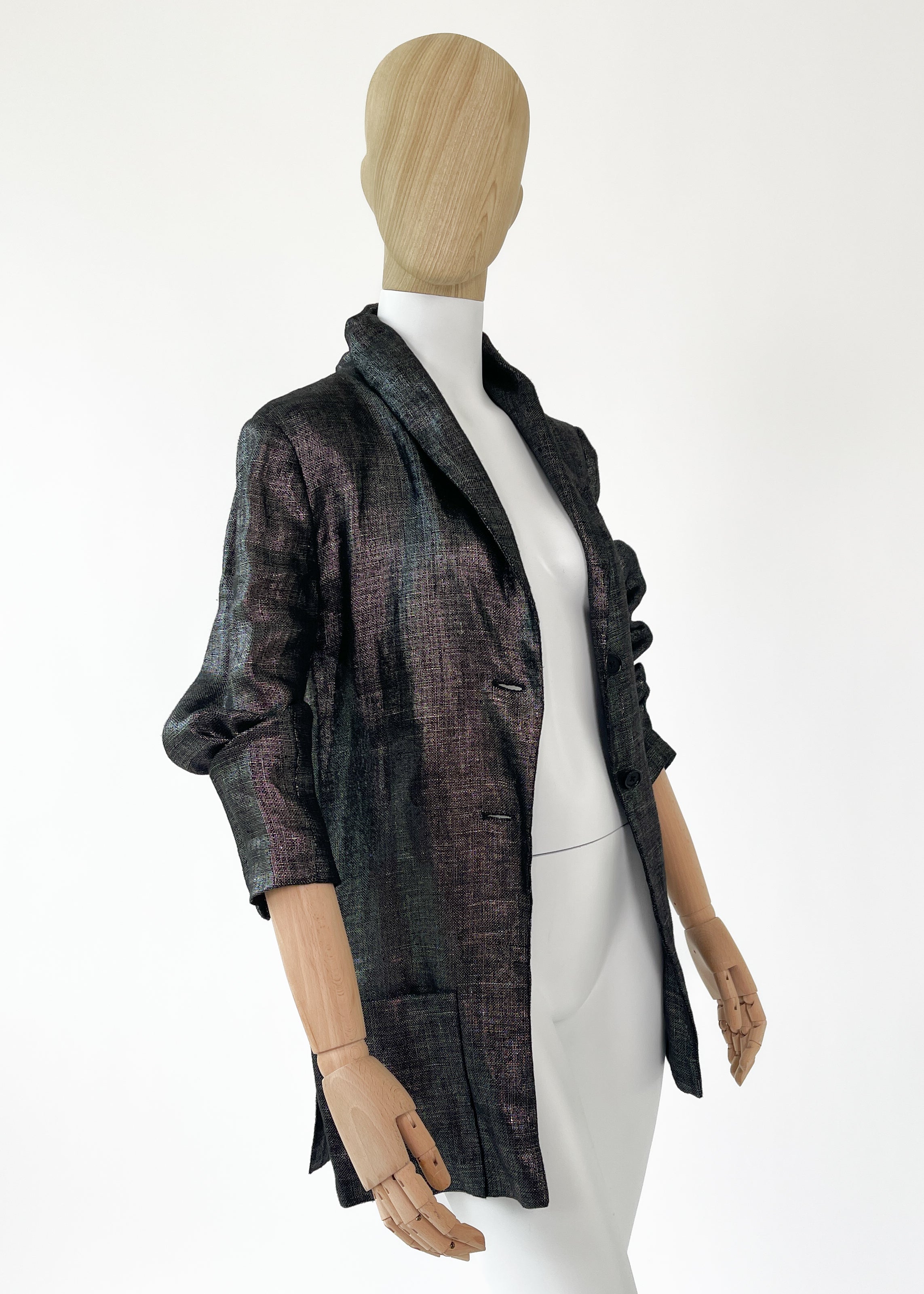 Vintage Romeo Gigli Shimmer Linen Jacket 1992