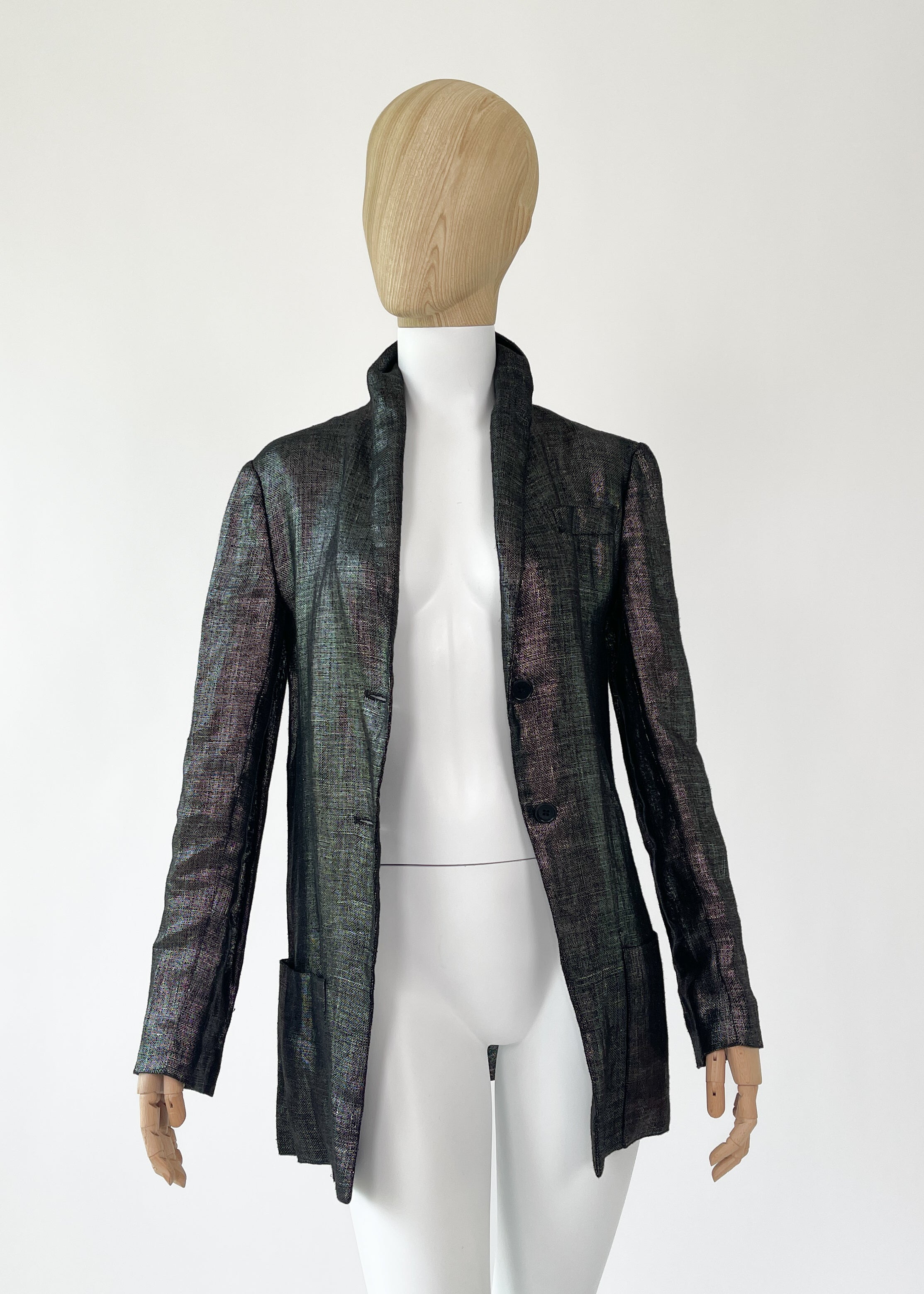 Vintage Romeo Gigli Shimmer Linen Jacket 1992