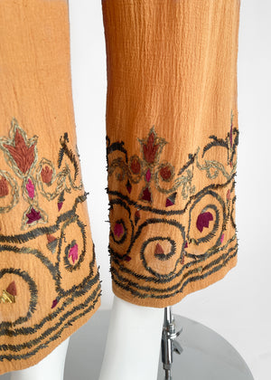1994 Romeo Gigli Embroidered Cotton Pants