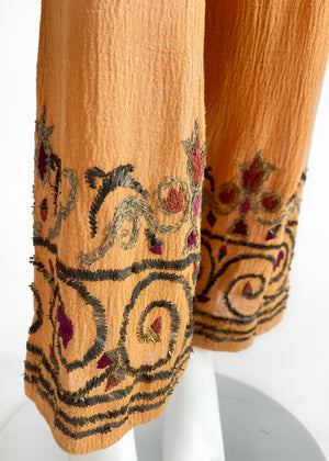 1994 Romeo Gigli Embroidered Cotton Pants