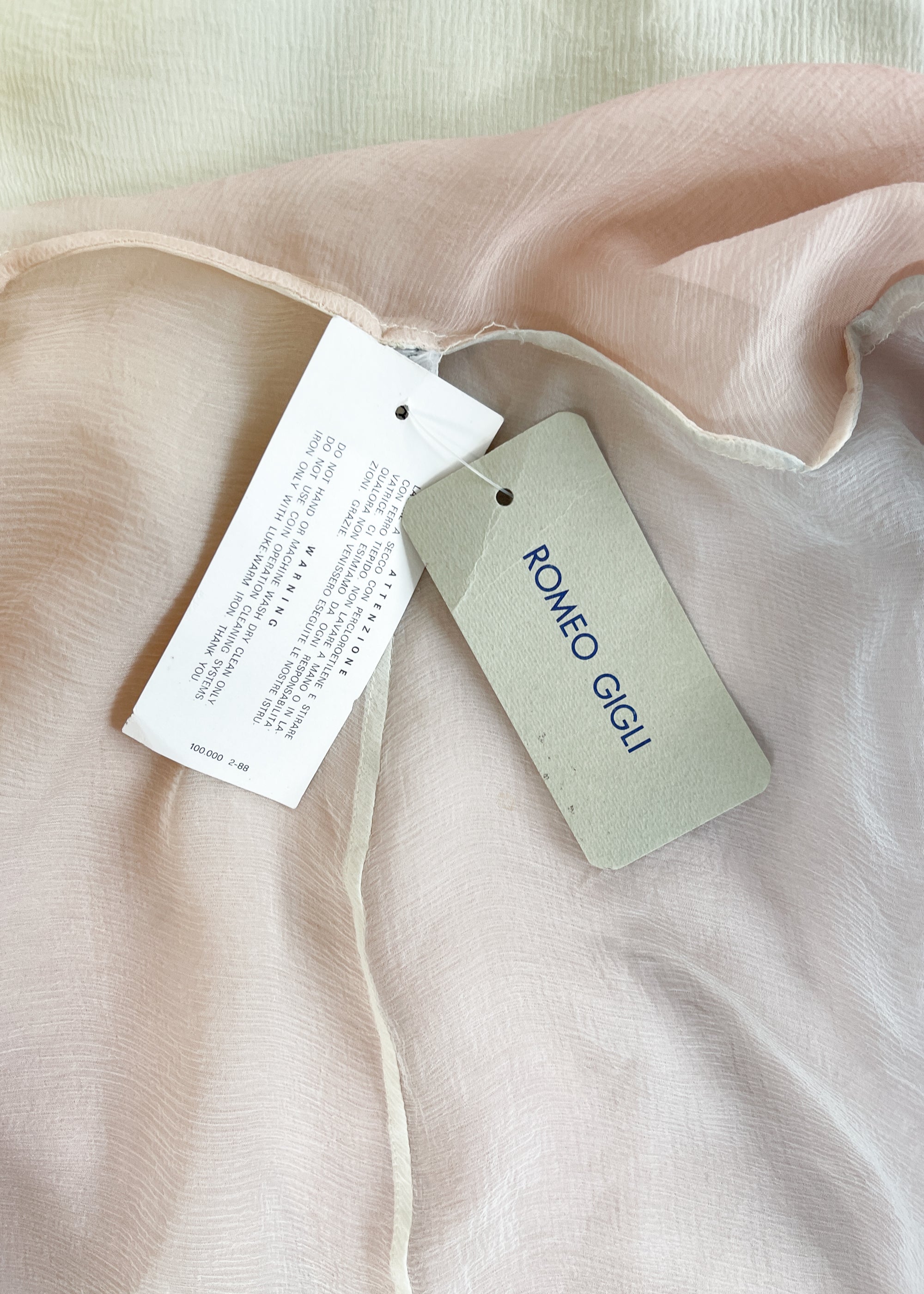 Vintage Romeo Gigli Sheer Silk Top Spring 1989