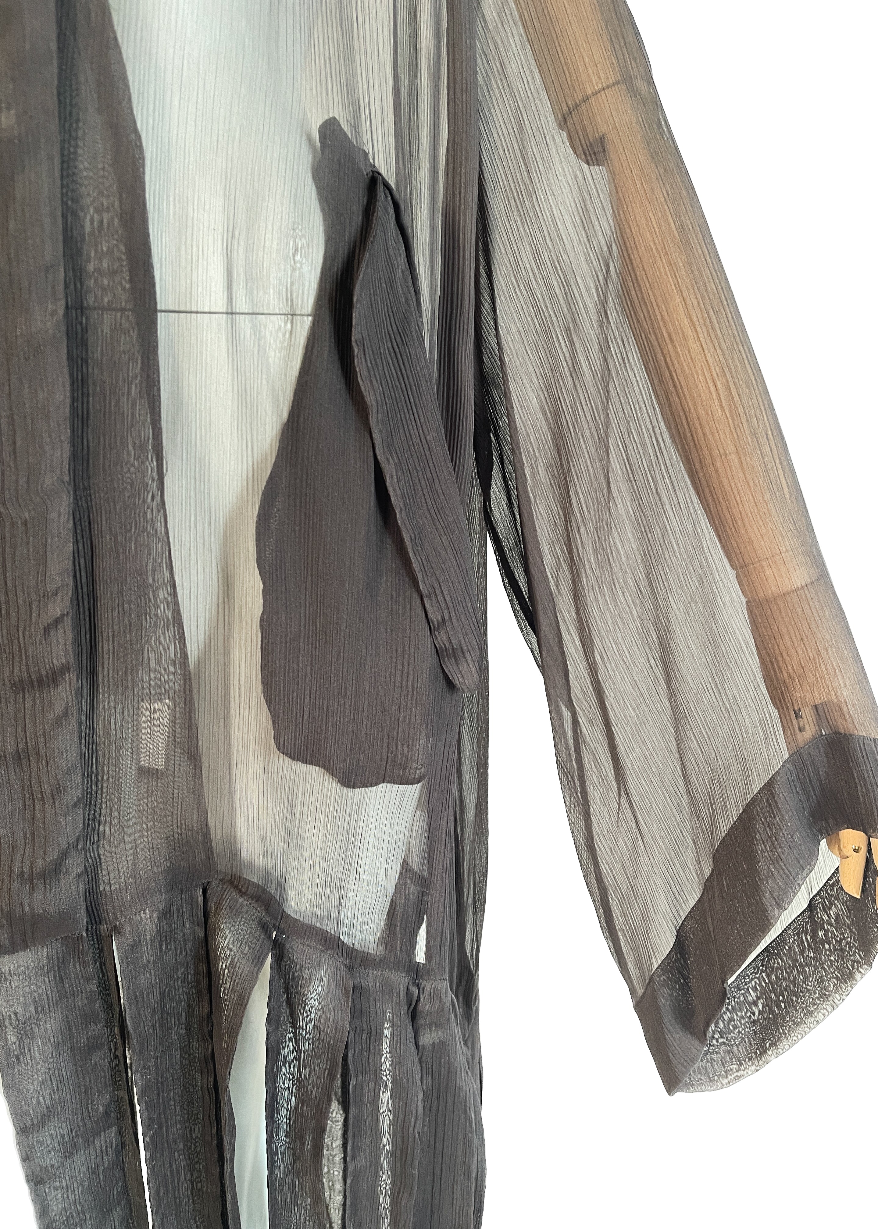 Vintage Romeo Gigli Silk Chiffon Duster Coat Dress Late 1980s