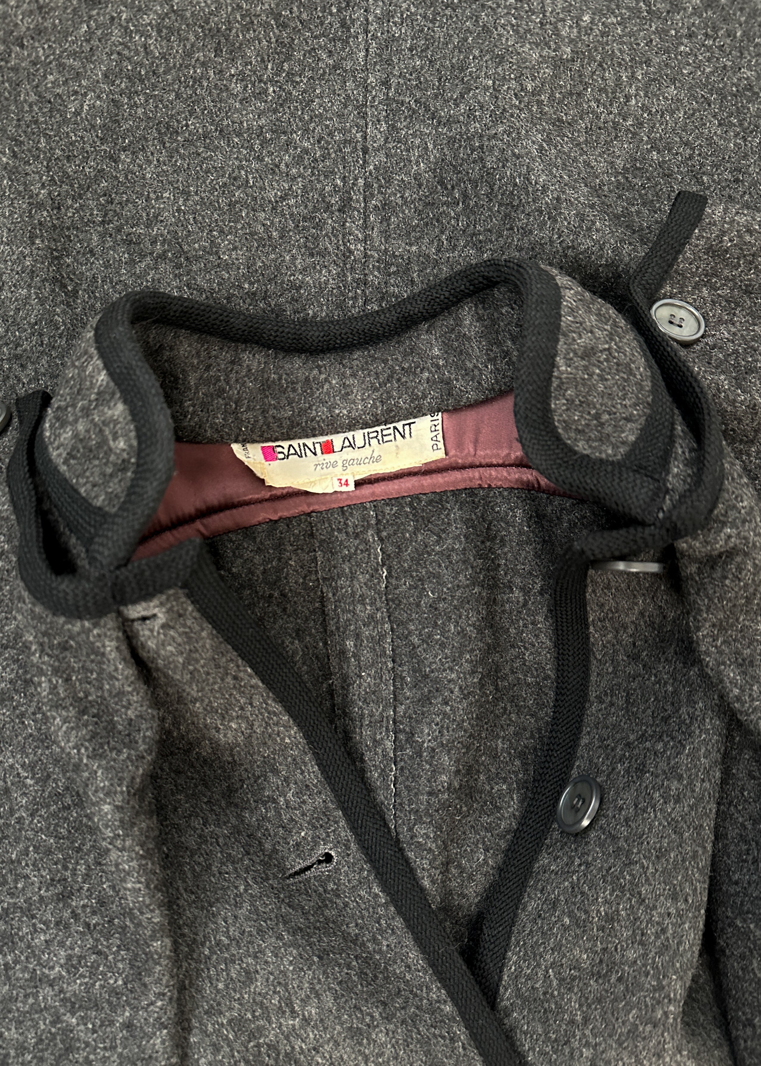 Vintage 1970s Yves Saint Laurent Wool Cape