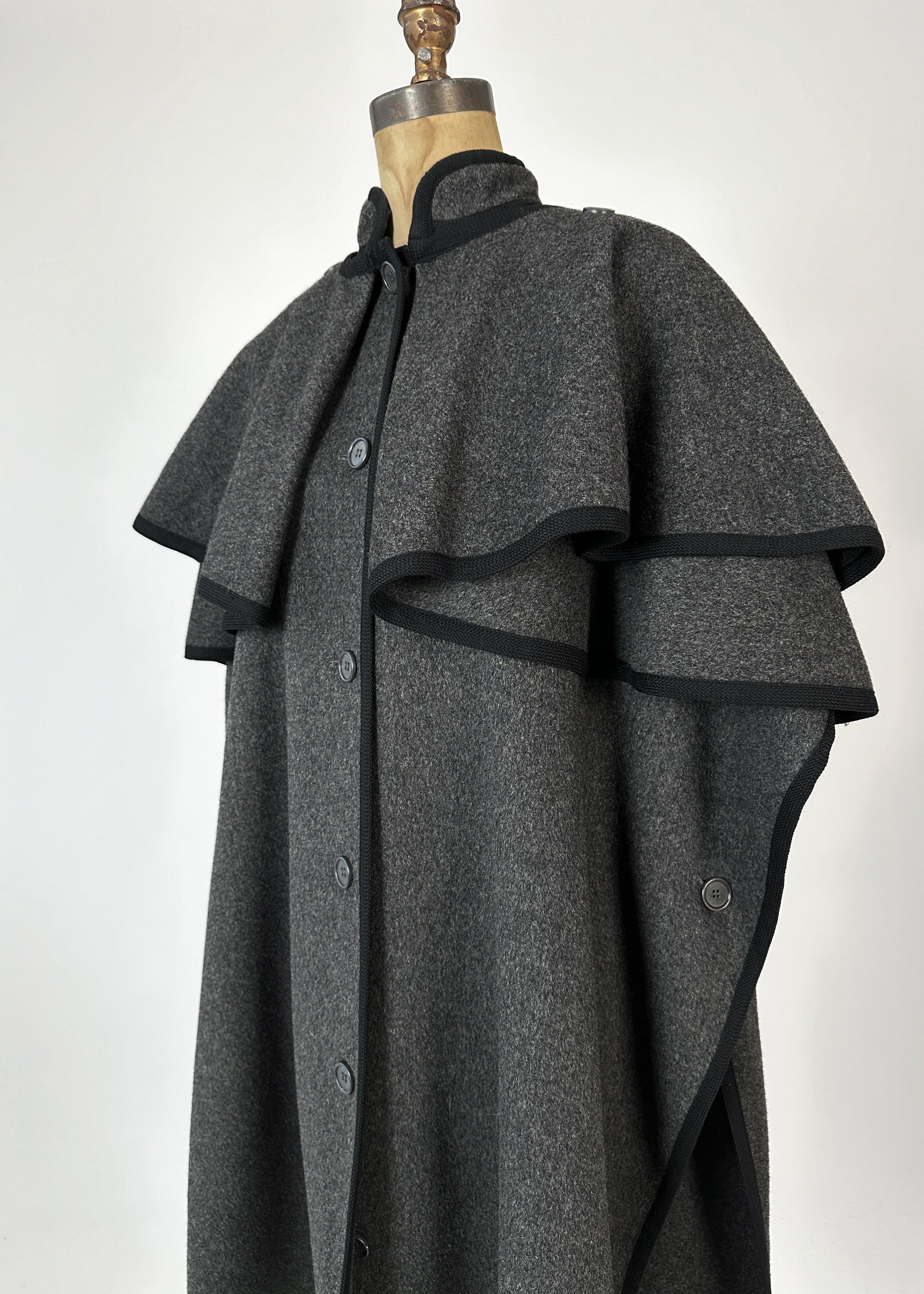 Vintage 1970s Yves Saint Laurent Wool Cape