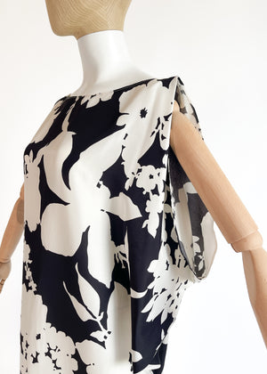 Vintage 1990s Yves Saint Laurent Silk Caftan Dress